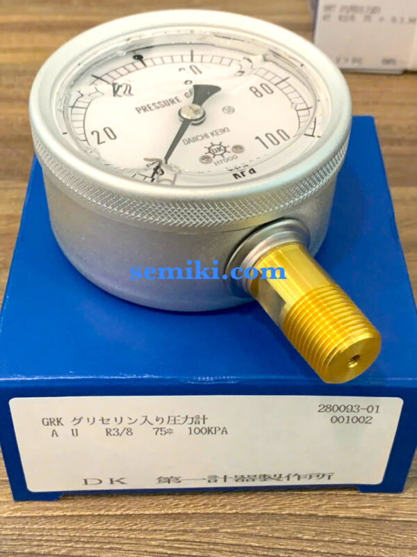DAIICHI KEIKI GRK-A đồng hồ đo áp suất kèm Glycerin chống rung - Image 2