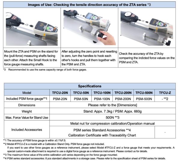 IMADA TFCU-Z thiết bị hiệu chuẩn máy đo lực kéo nén ( 20N-500N) - Image 3