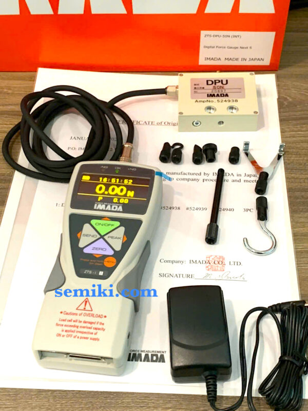 IMADA ZTS-DPU-500N electronic tensile and compression force gauge, separate loadcell 500N/50KGF