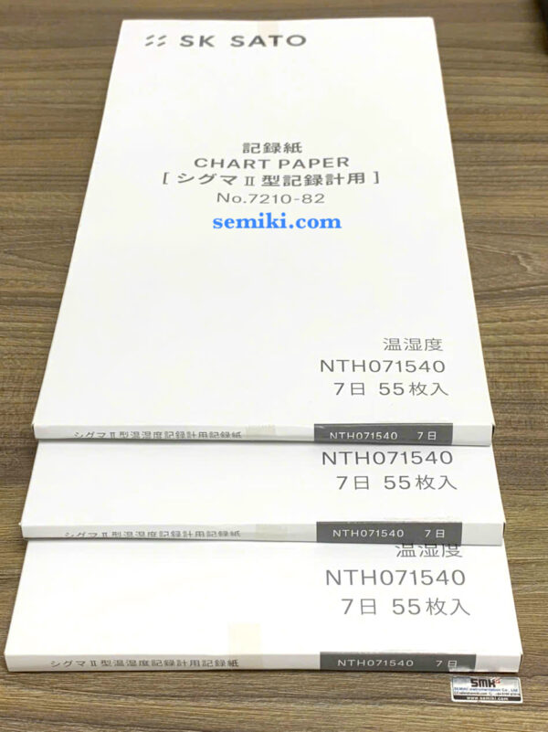SATO 7210-82 (7210-62) giấy ghi biểu đồ nhiệt ẩm 7 ngày (−15~40°C, 0~100%) - 画像 (3)