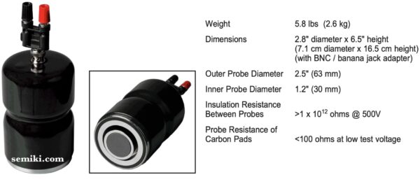 DESCO 50005 đầu dò đồng tâm đo điện trở bề mặt 1 x 10^12 ohms - Image 3