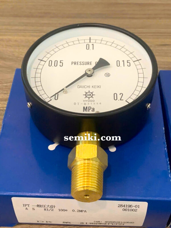 DAIICHI KEIKI AS R1/2-100:0.2MPA đồng hồ đo áp suất 0.2Mpa