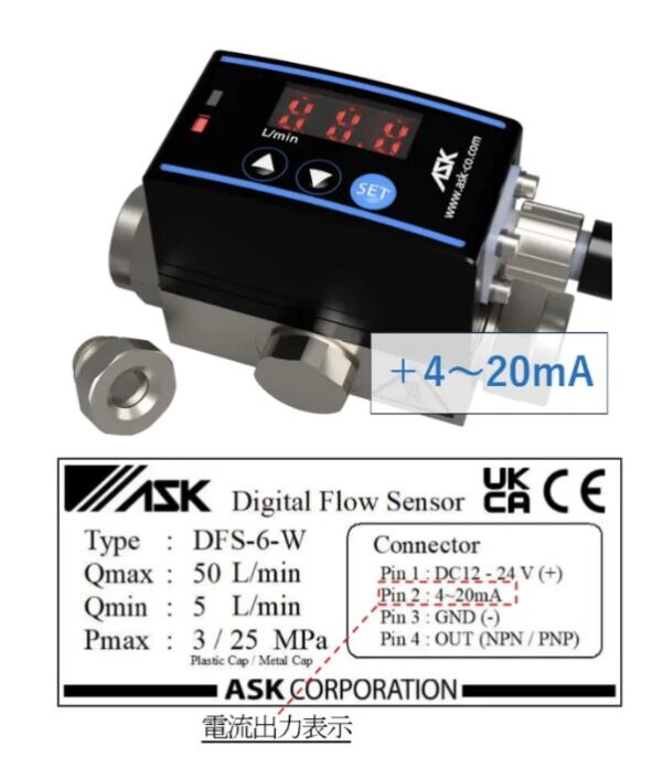 ASK Japan Digital flow sensor DFS-2, DFS-3, DFS-6 đồng hồ điện tử đo lưu lượng