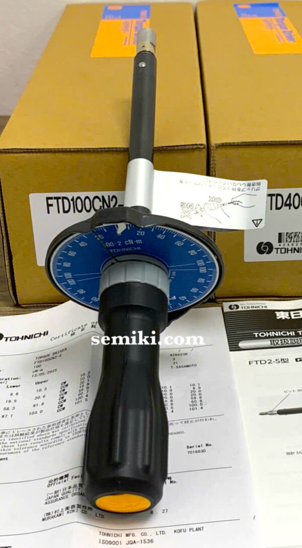 TOHNICHI FTD100CN2-S tua vít siết mở kim đồng hồ 10-100 cN.m, 1/4″ Hex