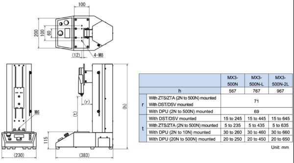 IMADA motorized test stand MX3-500N chân đế điện tử máy đo lực 500N - Image 4
